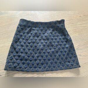 Vintage Y2K A’Gaci Navy Blue Gold Geometric A-Line Skirt women’s size Large